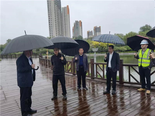 唐山市水利局李建华同志带队检查全域治水润城工程安全生产工作