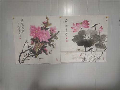 纪念唐山抗震45周年书画笔会在唐山秋丰商贸有限公司举行